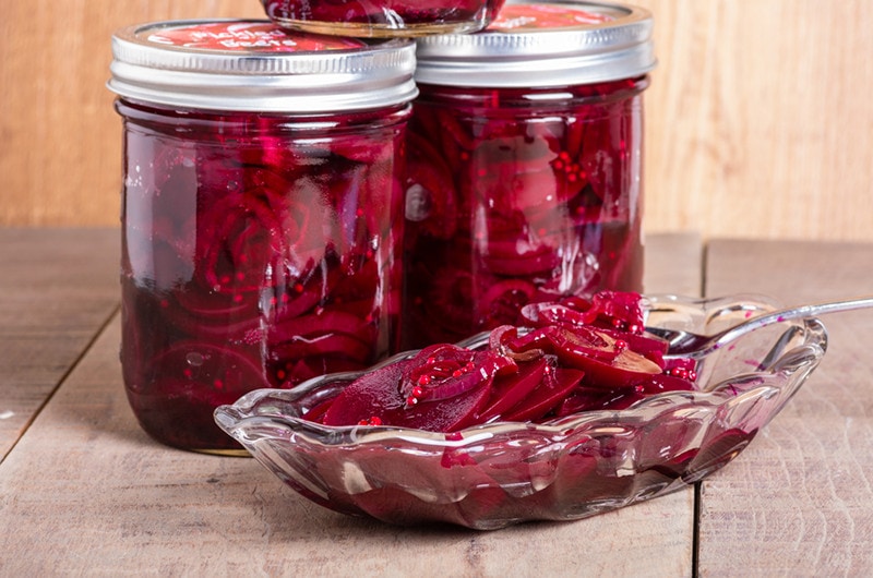 canned beets in jar