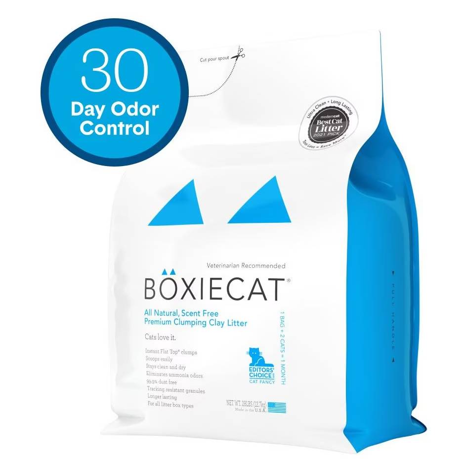 Boxiecat Premium Unscented Clumping Clay Cat Litter