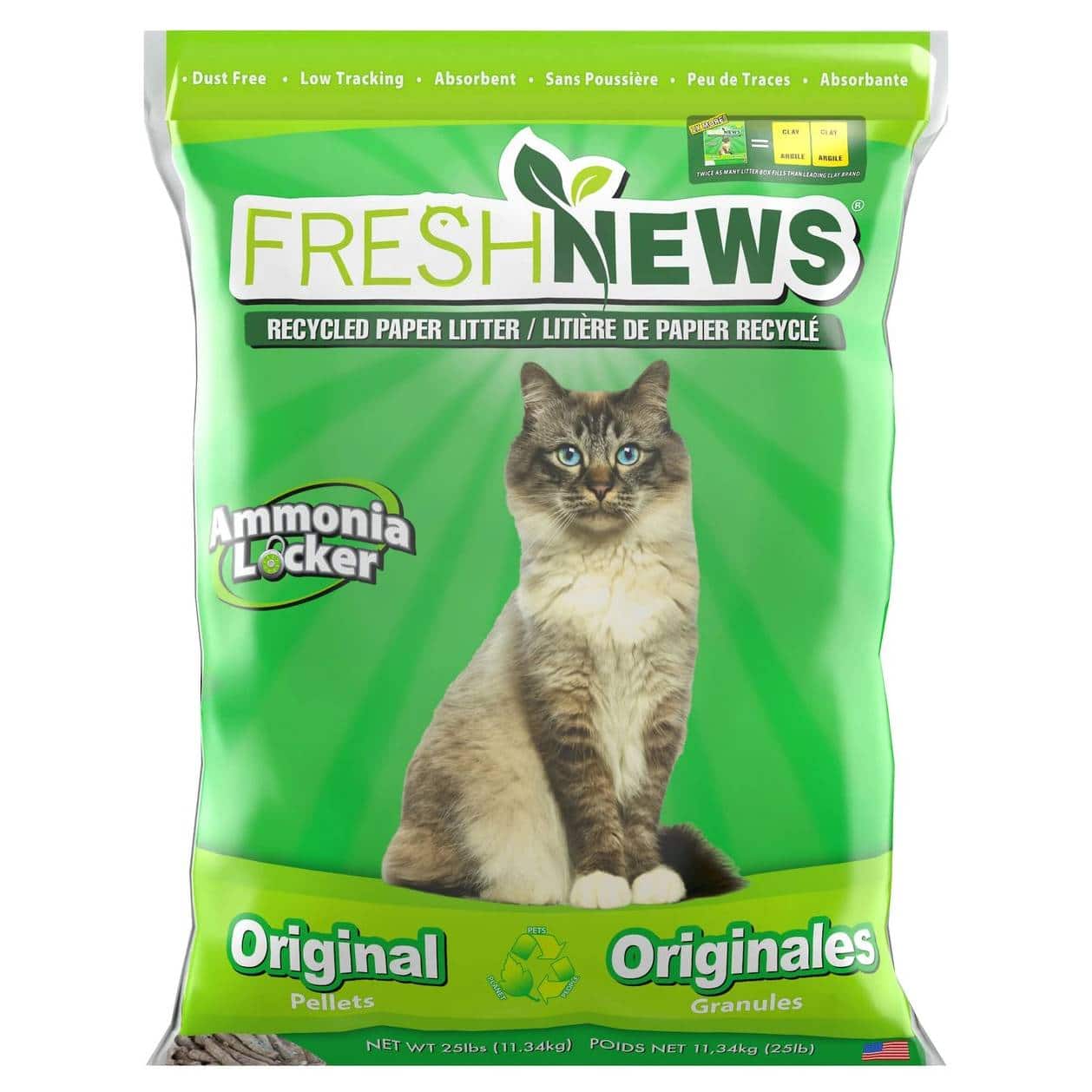 Fresh News Unscented Non-Clumping Paper Cat Litter