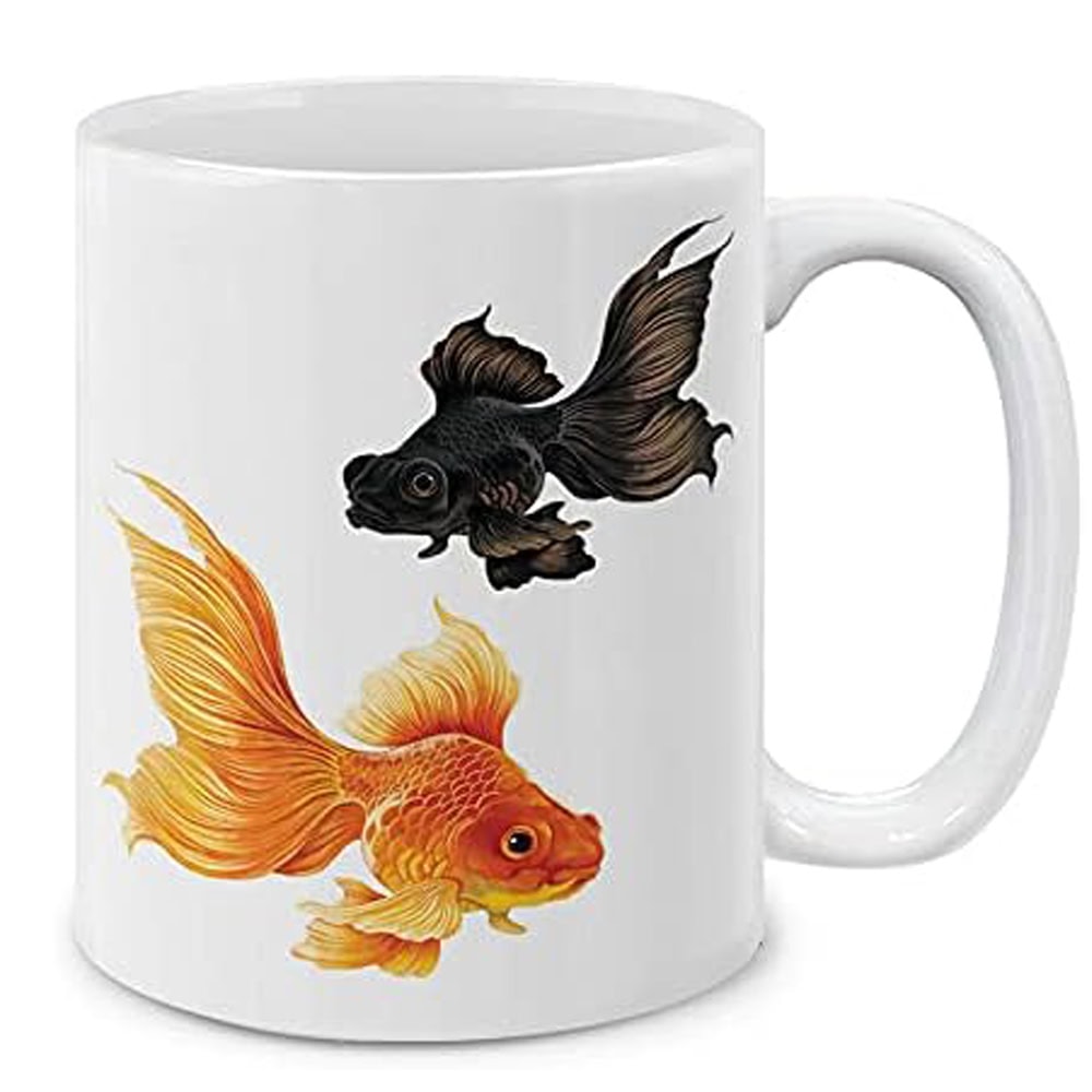 MUGBREW Cute Animal Fancy Goldfish Ceramic Coffee Mug Tea Cup