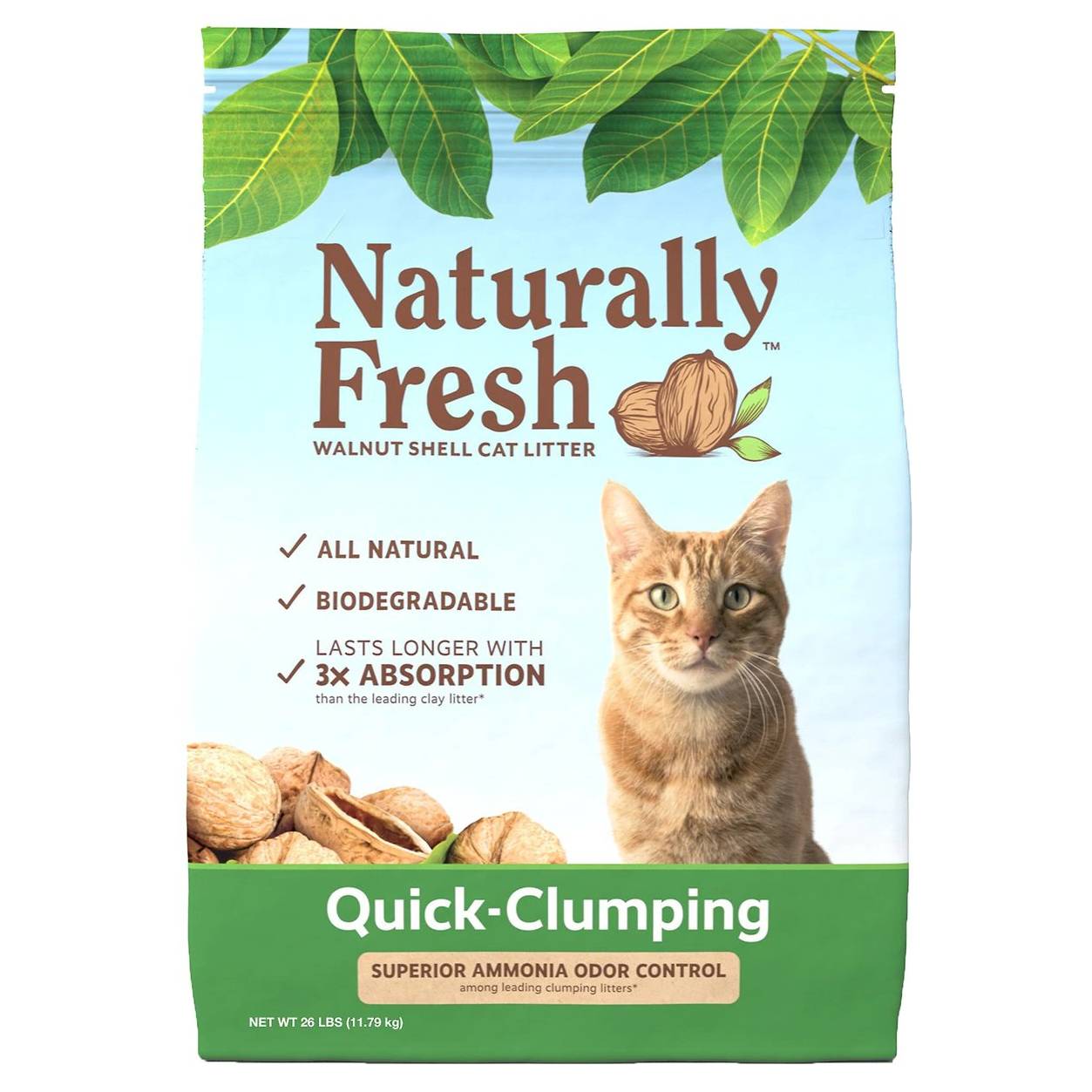 Naturally Fresh Unscented Clumping Walnut Cat Litter