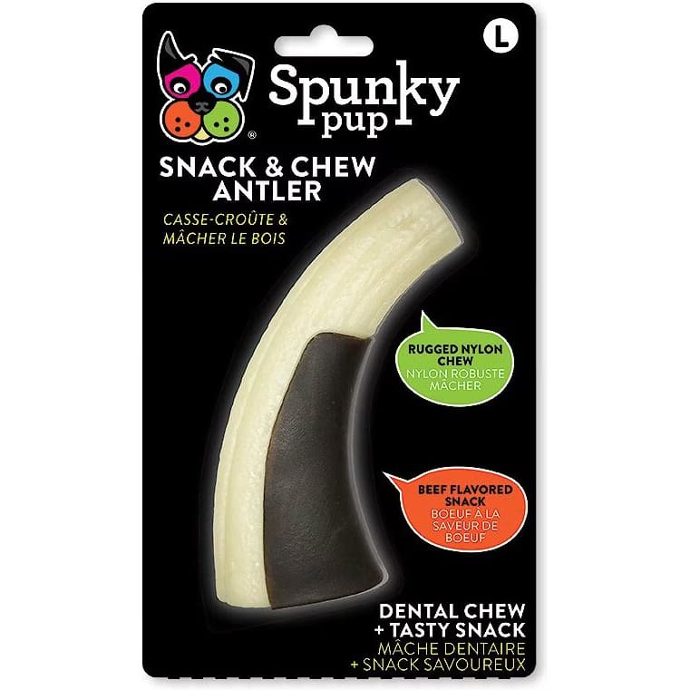 Spunky Pup Snack &amp; Chew Antler Tough Dog Chew Toy