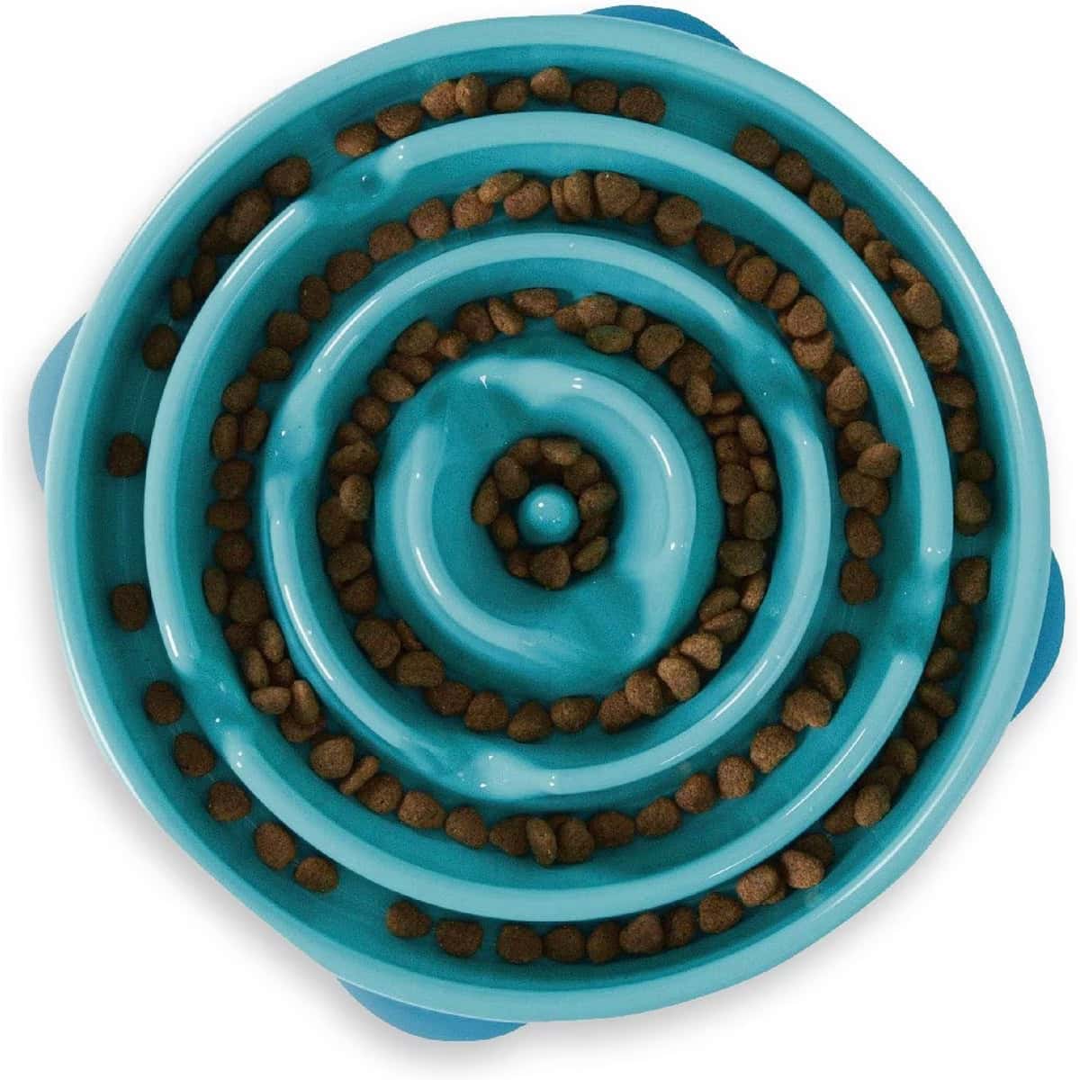 Outward Hound Non-Skid Plastic Slow Feeder Interactive Dog Bowl