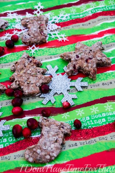 Cranberry, Lentil and Oat Christmas Dog Treats