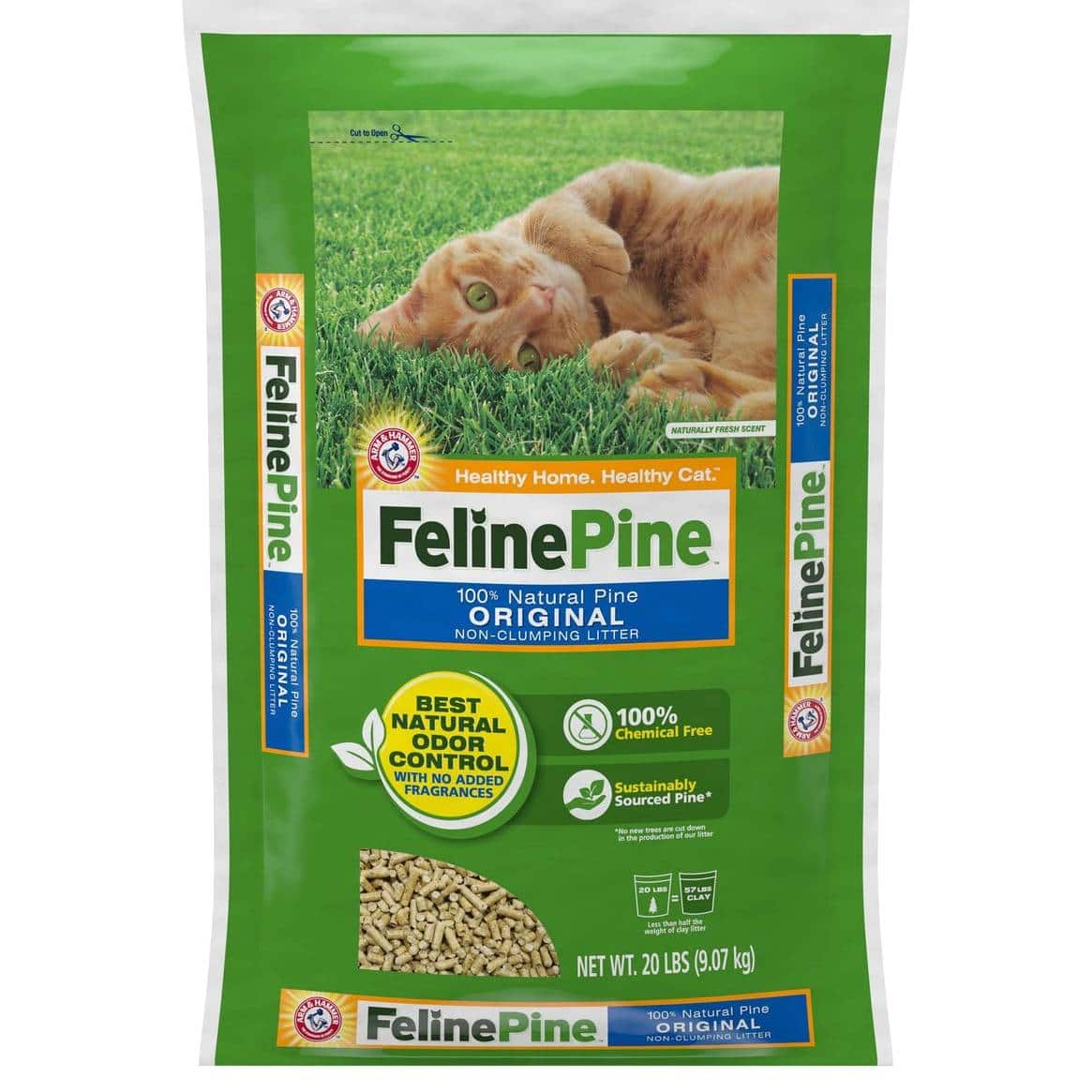 Feline Pine Original Non-Clumping Wood Cat Litter
