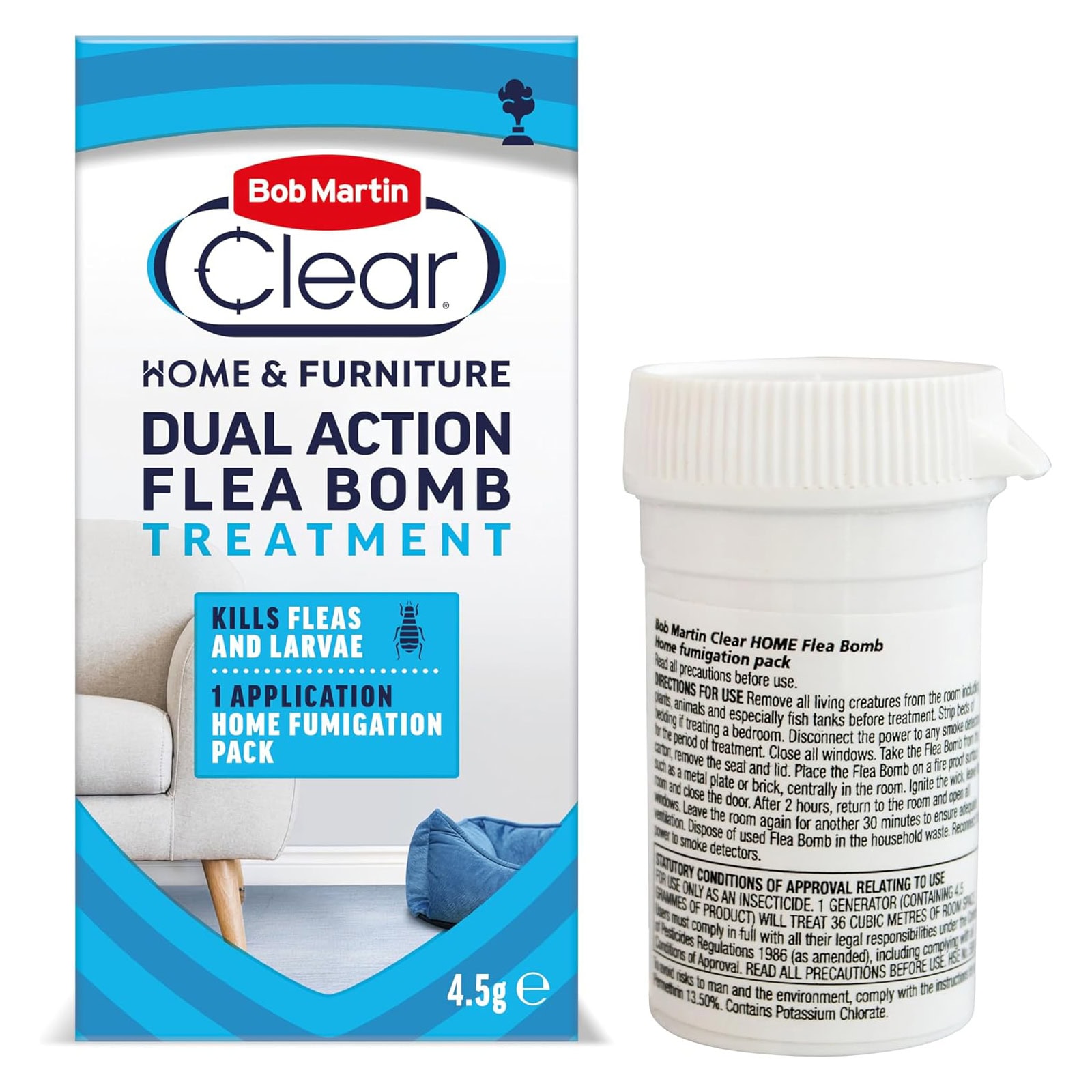 Bob Martin Clear Dual Action Flea Bomb for the Home