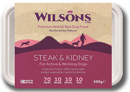Wilsons Steak &amp; Kidney Premium Frozen Raw Dog Food