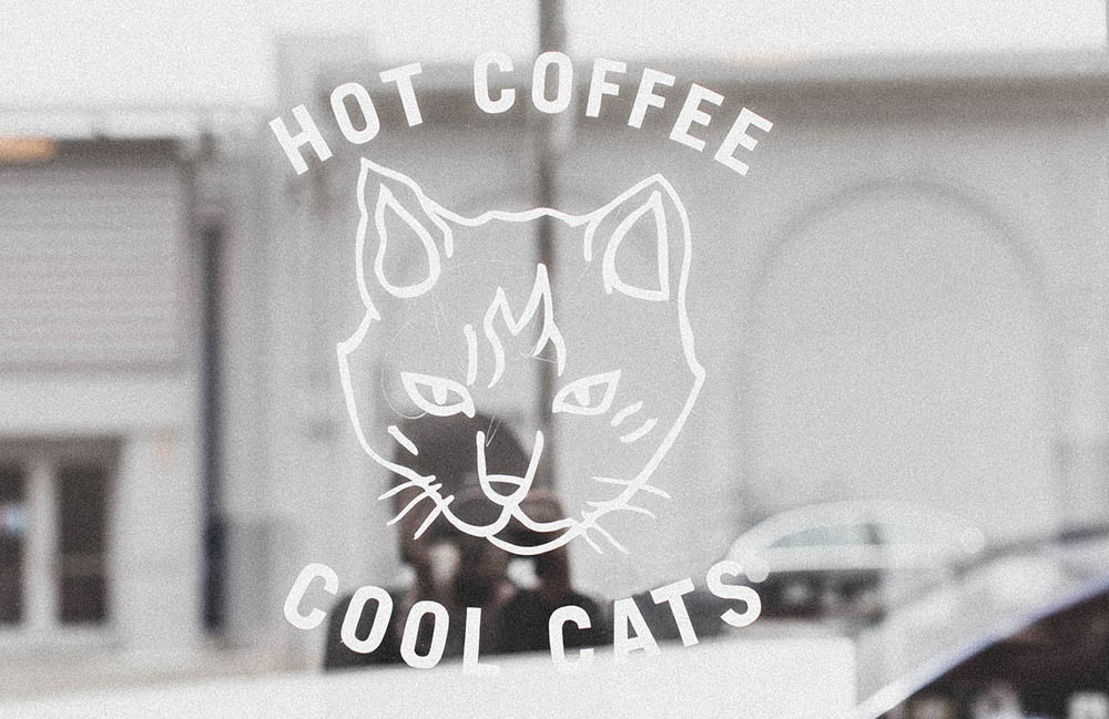 cat cafe signage