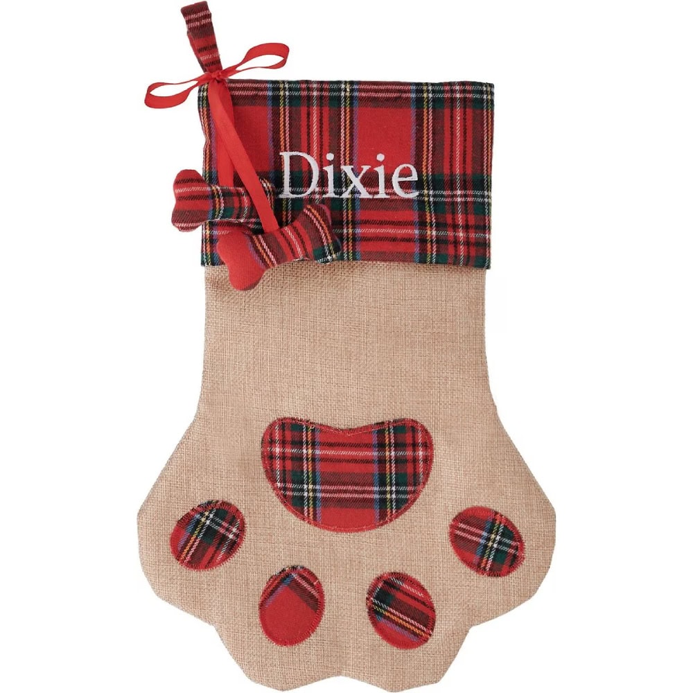 Frisco Paw Personalized Plaid Dog & Cat Stocking 2024