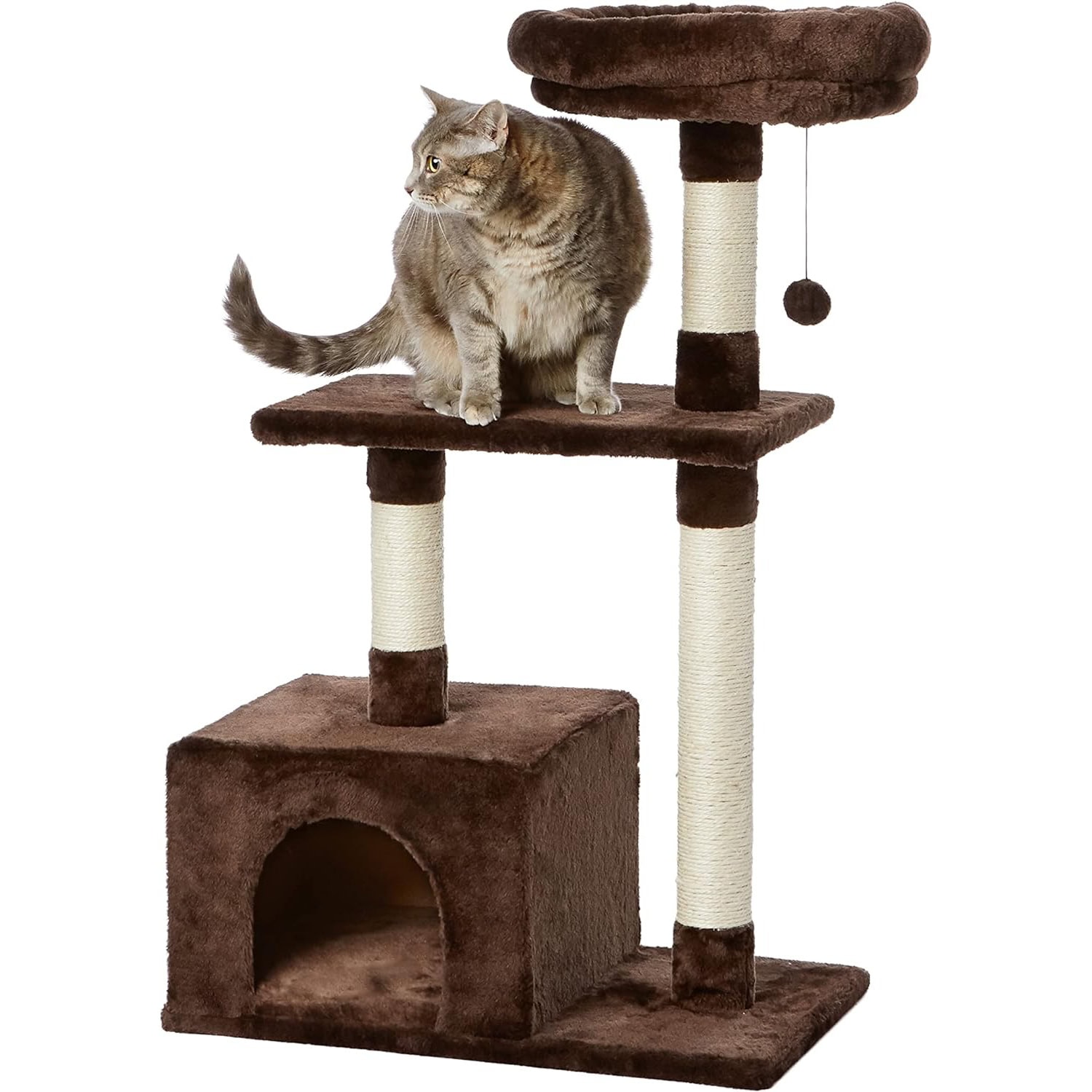 Amazon Basics Large Dual Platform Cat Tree Condo