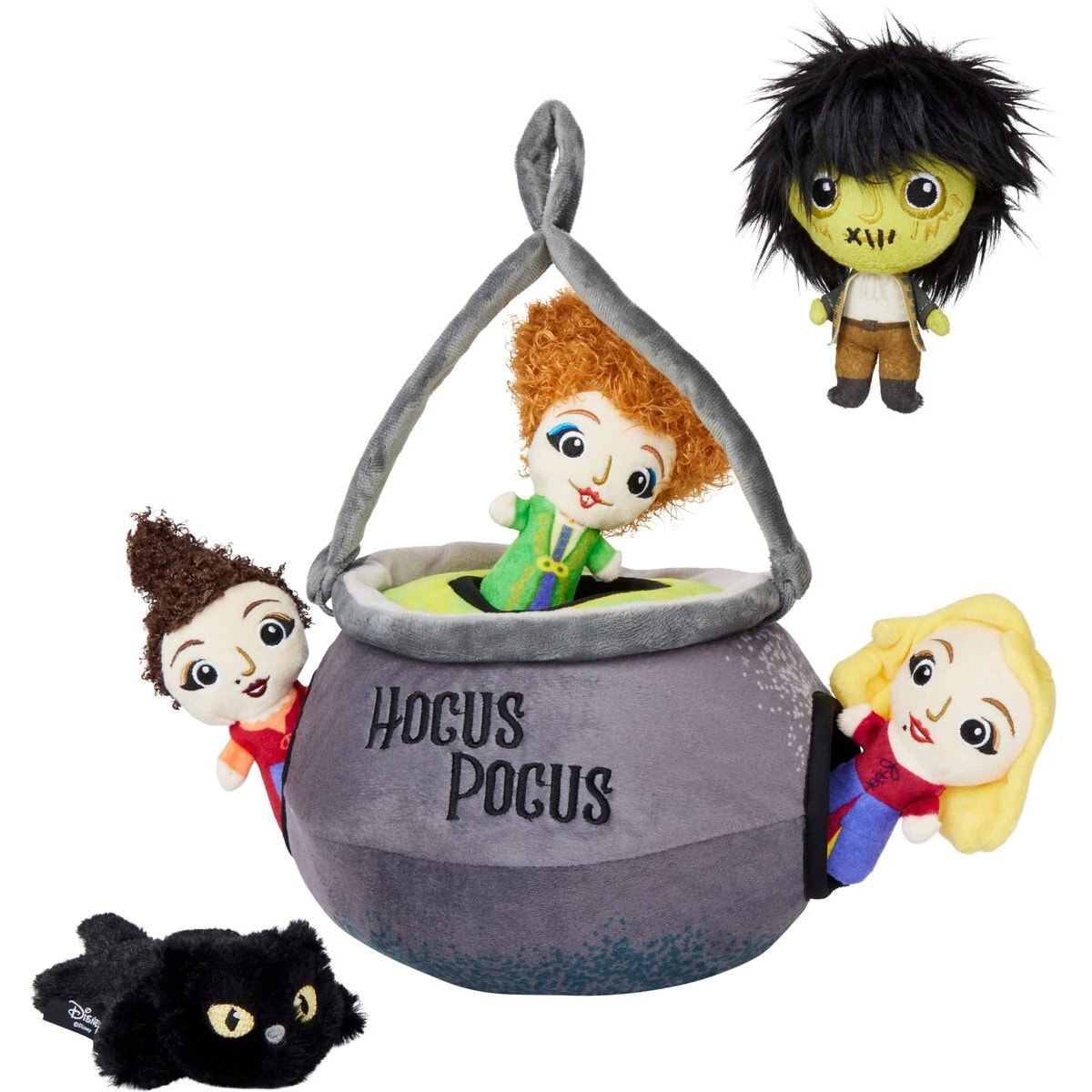 Disney Halloween Hocus Pocus Cauldron Hide & Seek Puzzle Plush Toy Squeaky Dog Toy New