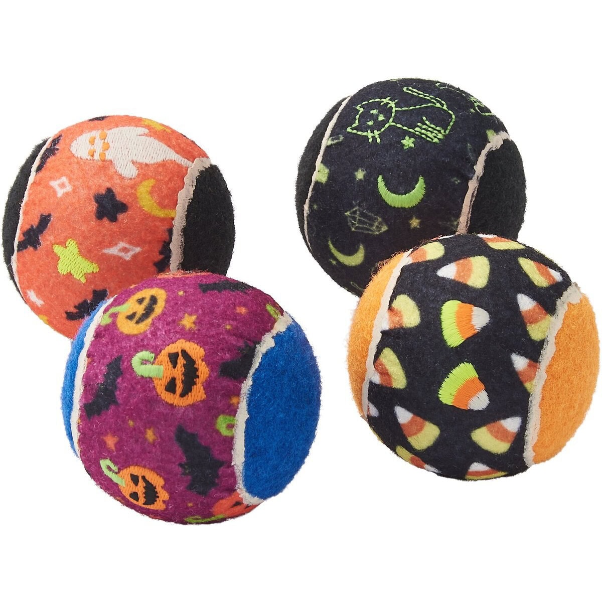 Frisco Halloween Glow in the Dark Fetch Squeaky Tennis Ball Dog Toy New