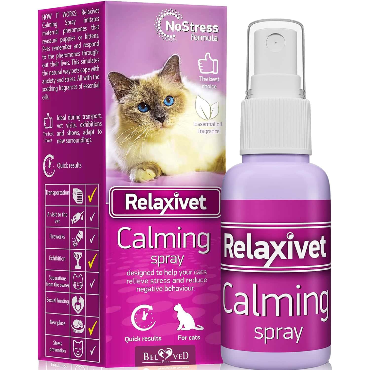 Relaxivet Calming Pheromone Spray & Scratch Repellent