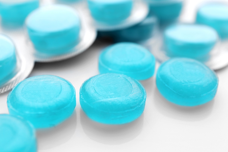 blue cough drops