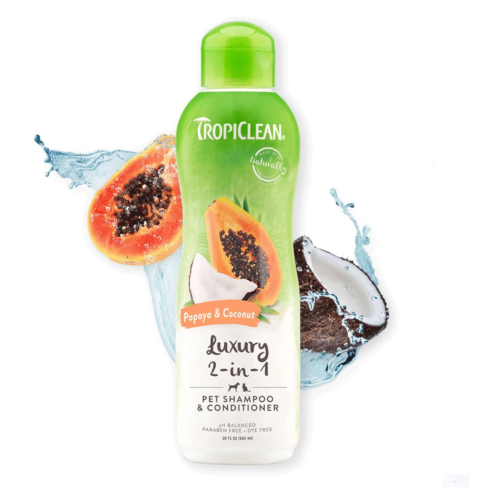TropiClean 2-in-1 Papaya &amp; Coconut Dog Shampoo and Conditioner