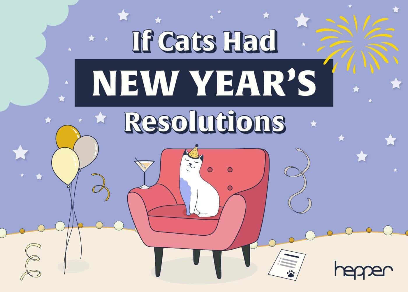 If Cats Created New Year’s Resolutions (Inspired by Blue)