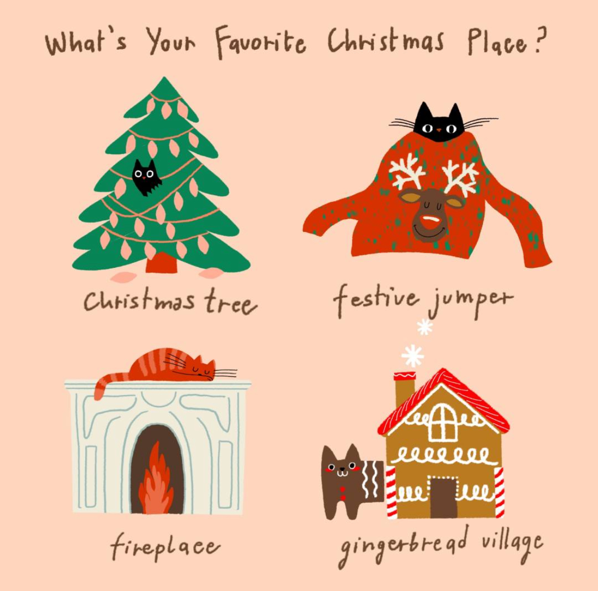 Which is your cat's favorite? Let us know in the comments! #christmascats #christmastime #catlovers